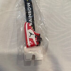 Red & White Mini Sneaker Keychain with Jumpman Logo